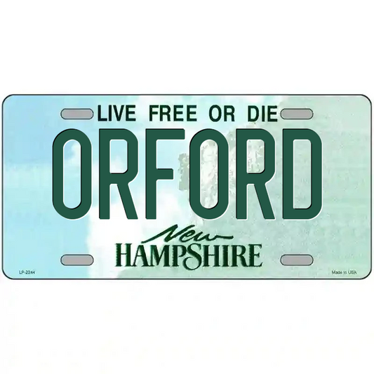 Orford New Hampshire Metal Sign