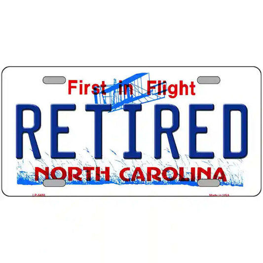 Retired North Carolina Metal Sign
