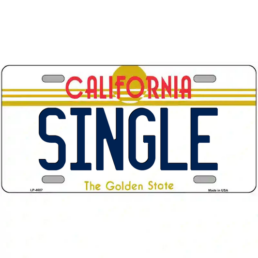 Single California Metal Sign