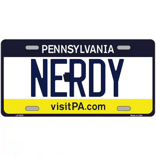 Nerdy Pennsylvania Metal Sign