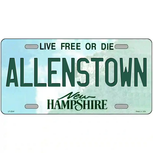 Allenstown New Hampshire Metal Sign