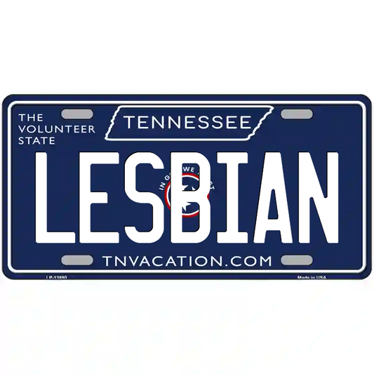 Lesbian Tennessee Blue Metal Sign