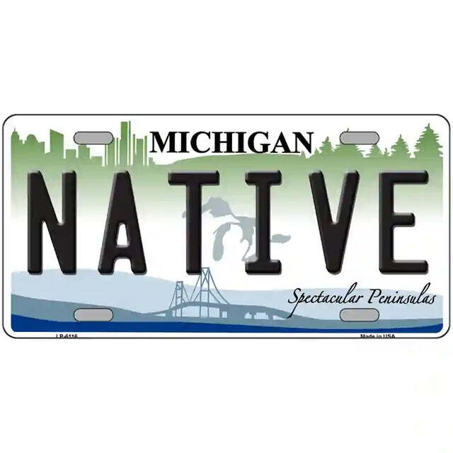 Native Michigan Metal Sign