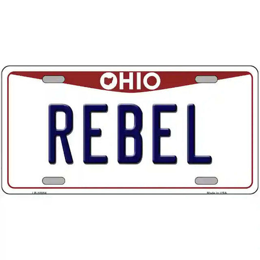 Rebel Ohio Metal Sign