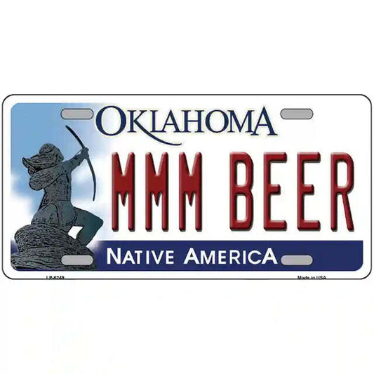 Mmm Beer Oklahoma Metal Sign
