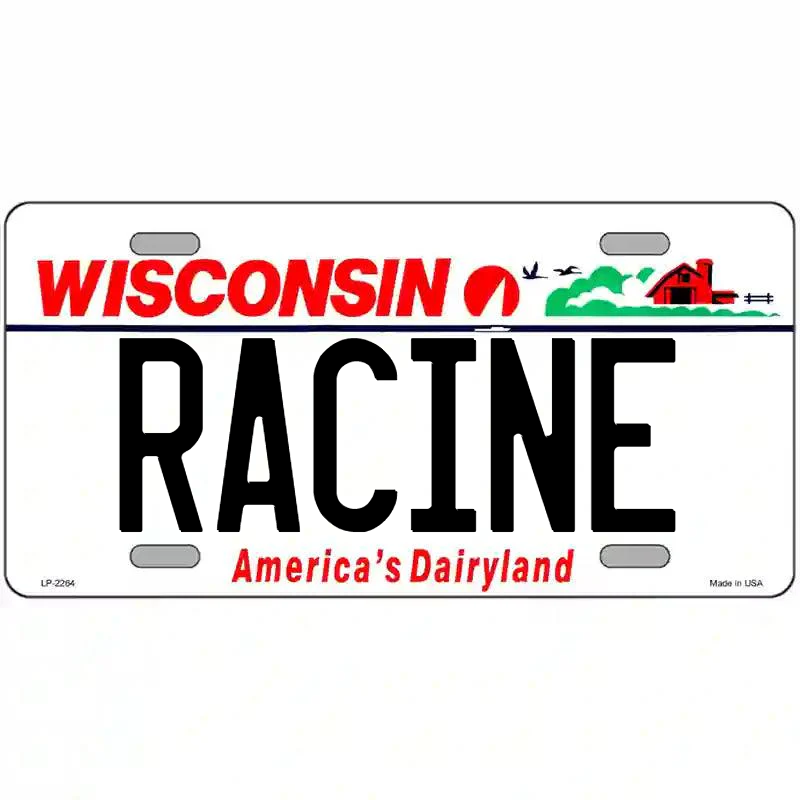 Racine Wisconsin Metal Sign