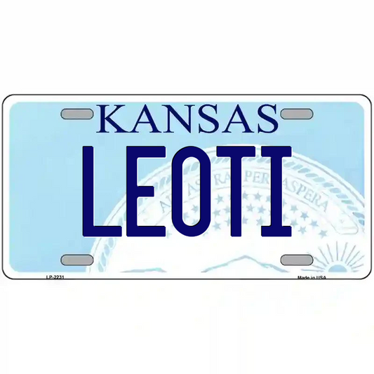 Leoti Kansas Metal Sign