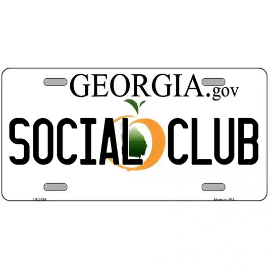 Social Club Georgia Metal Sign