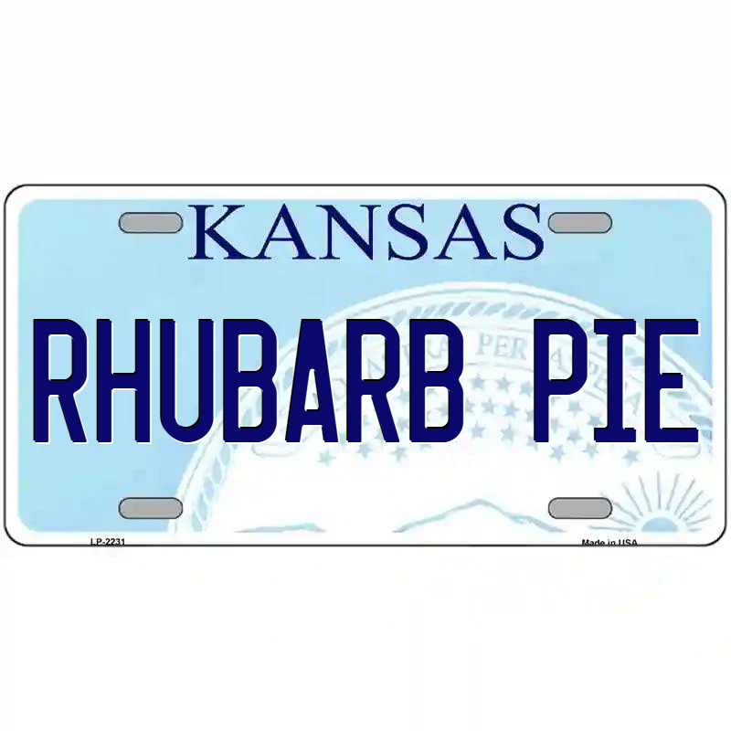 Rhubarb Pie Kansas Metal Sign