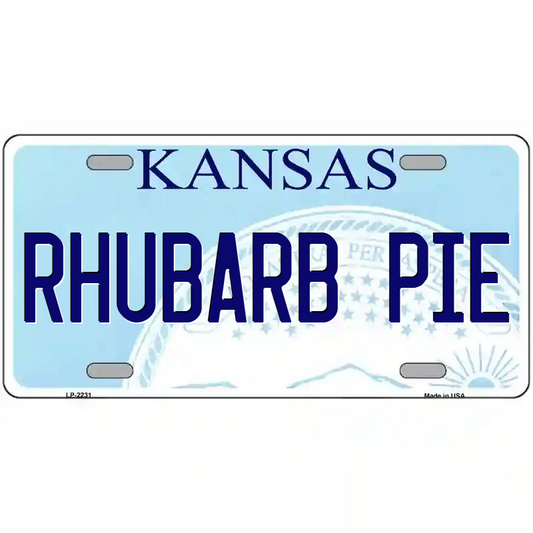 Rhubarb Pie Kansas Metal Sign