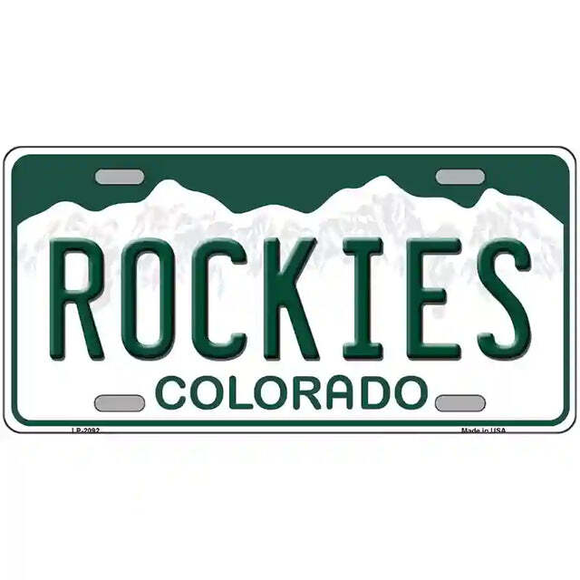 Rockies Colorado Metal Sign