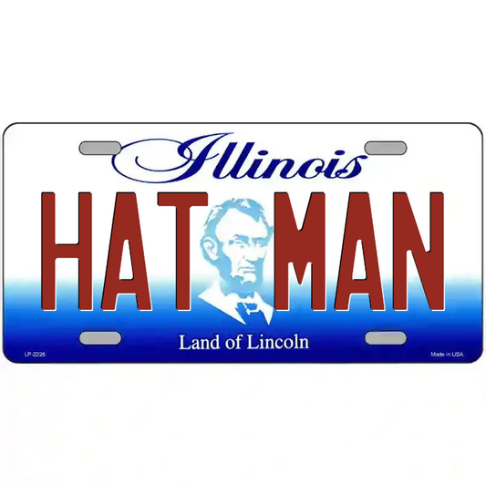 Hat Man Illinois Metal Sign