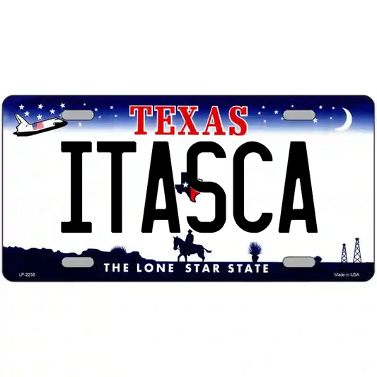 Itasca Texas Metal Sign