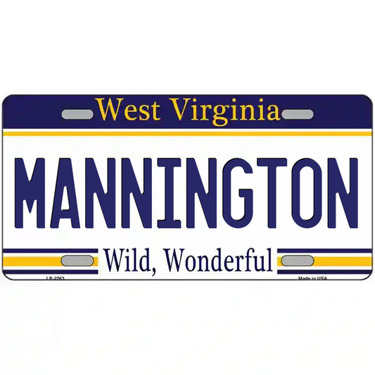 Mannington West Virginia Metal Sign