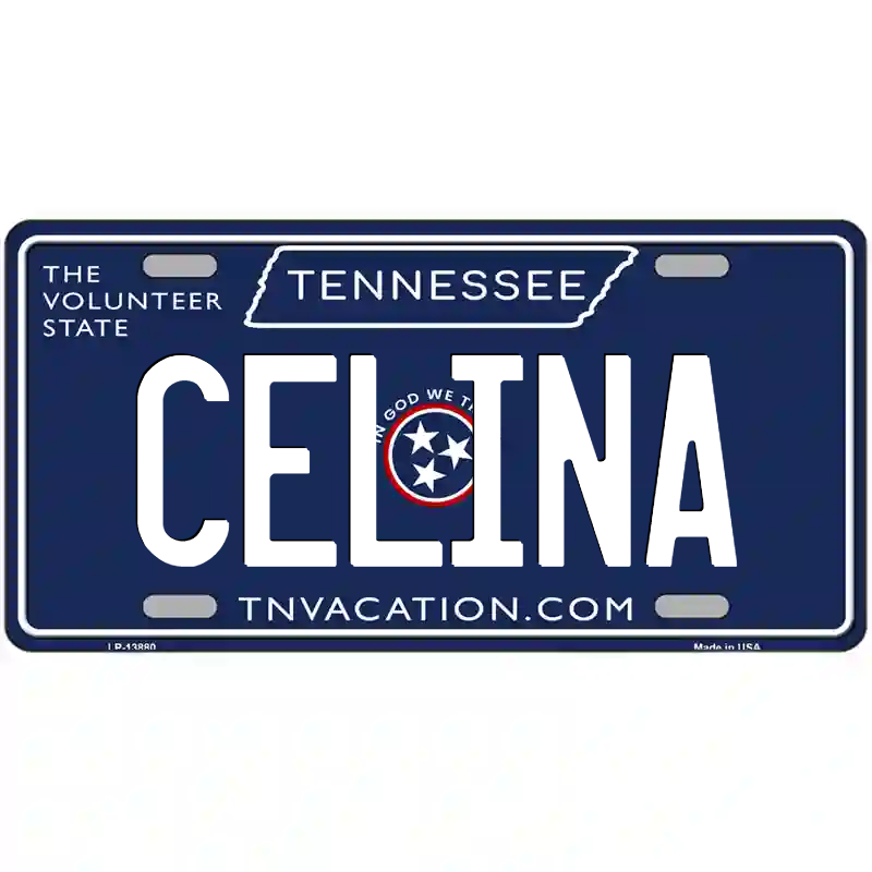 Celina Tennessee Blue Metal Sign
