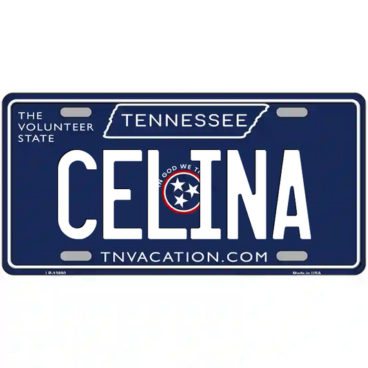 Celina Tennessee Blue Metal Sign