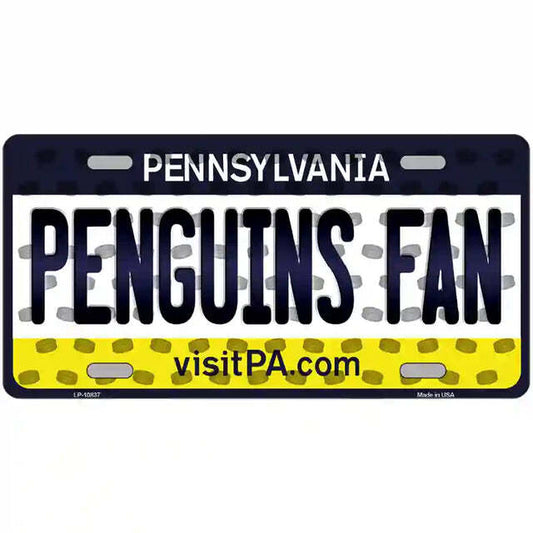 Penguins Fan Pennsylvania Metal Sign