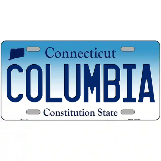 Columbia Connecticut Metal Sign