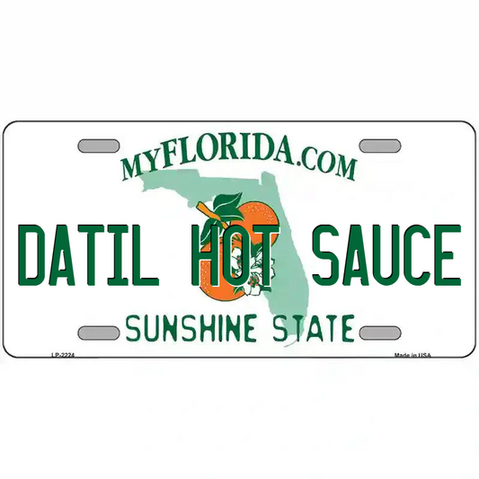 Datil Hot Sauce Florida Metal Sign