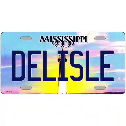 DeLisle Mississippi Metal Sign