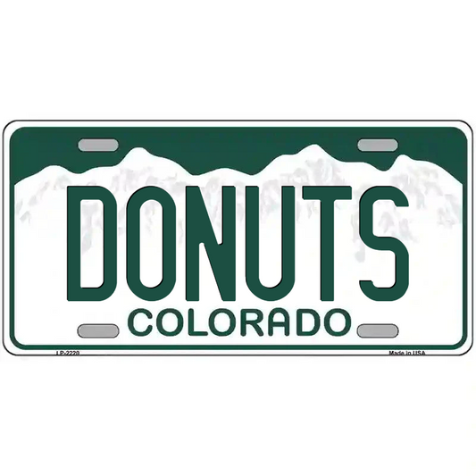 Donuts Colorado Metal Sign