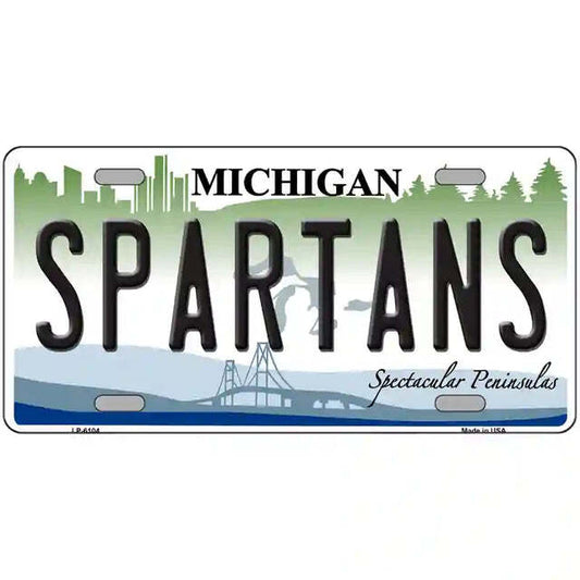 Spartans Michigan Metal Sign
