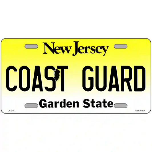 Coast Guard New Jersey Metal Sign