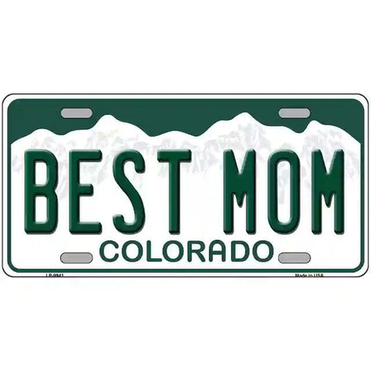 Best Mom Colorado Metal Sign