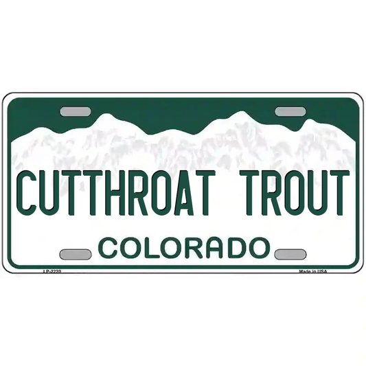 Cutthroat Trout Colorado Metal Sign