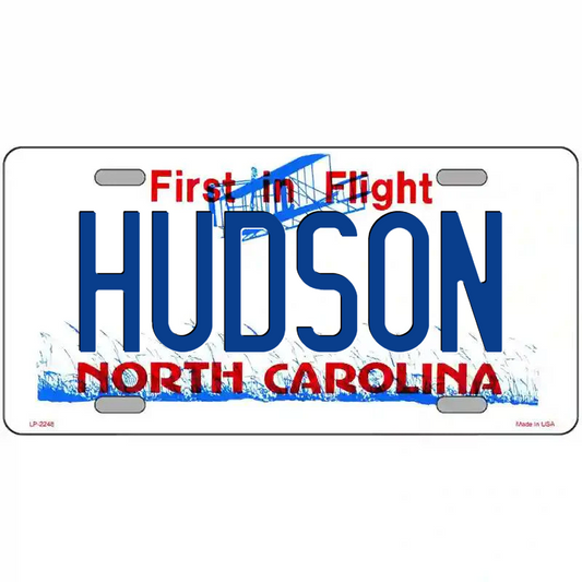 Hudson North Carolina Metal Sign