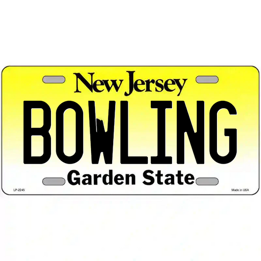 Bowling New Jersey Metal Sign