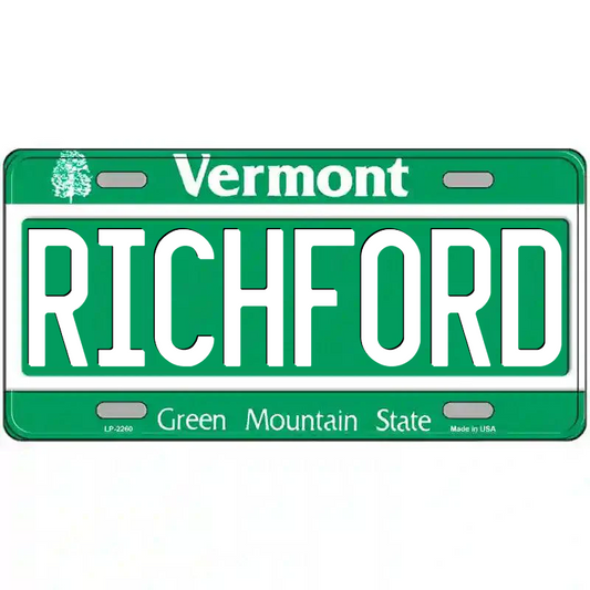 Richford Vermont Metal Sign