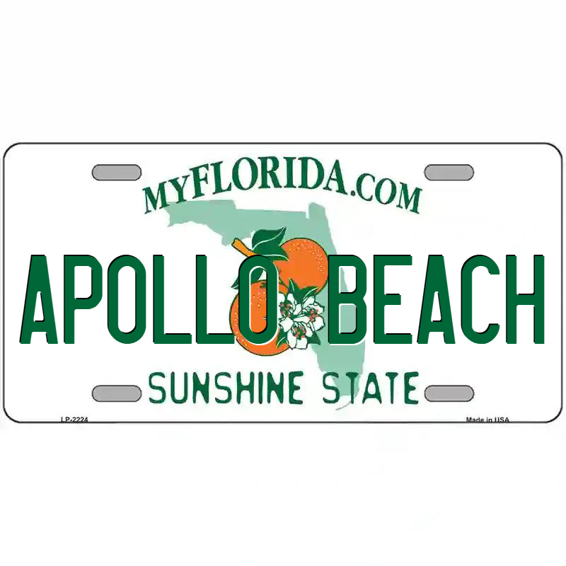 Apollo Beach Florida Metal Sign