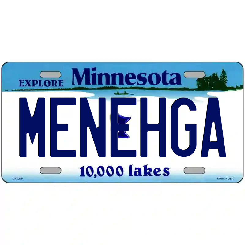 Menehga Minnesota Metal Sign