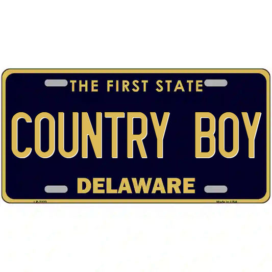 Country Boy Delaware Metal Sign