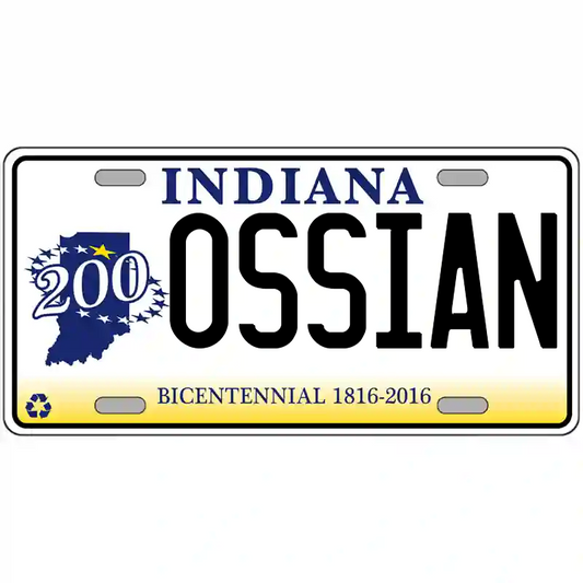 Ossian Indiana Bicentennial Metal Sign