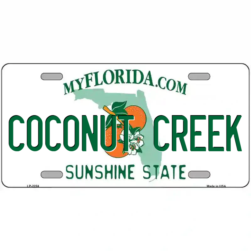 Coconut Creek Florida Metal Sign