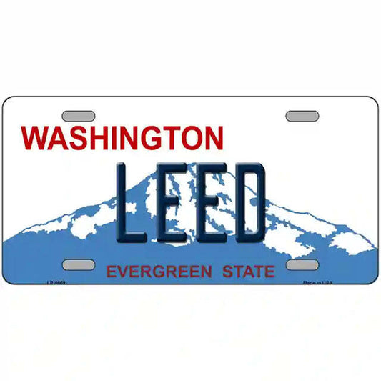Leed Washington Metal Sign