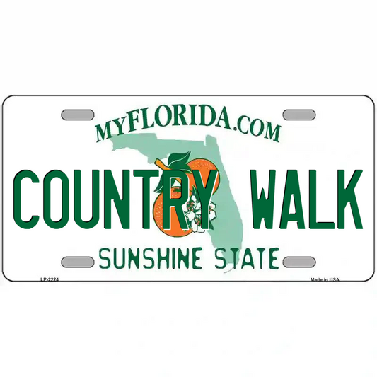 Country Walk Florida Metal Sign