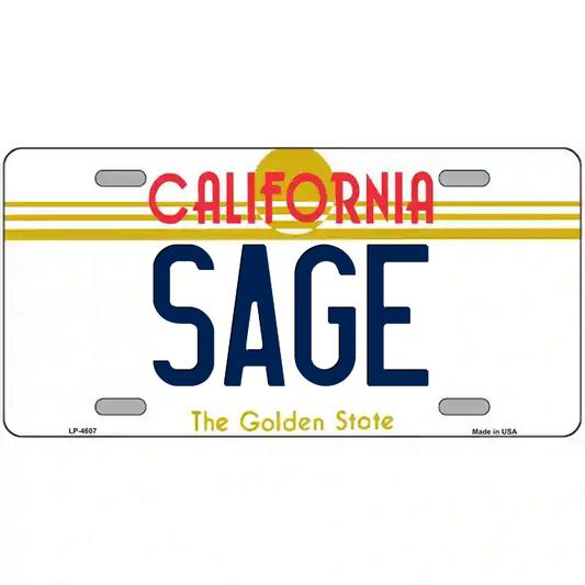 Sage California Metal Sign