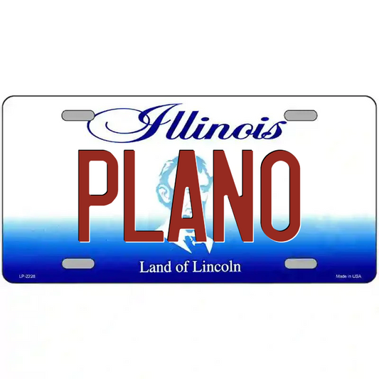 Plano Illinois Metal Sign