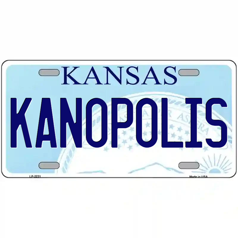 Kanopolis Kansas Metal Sign