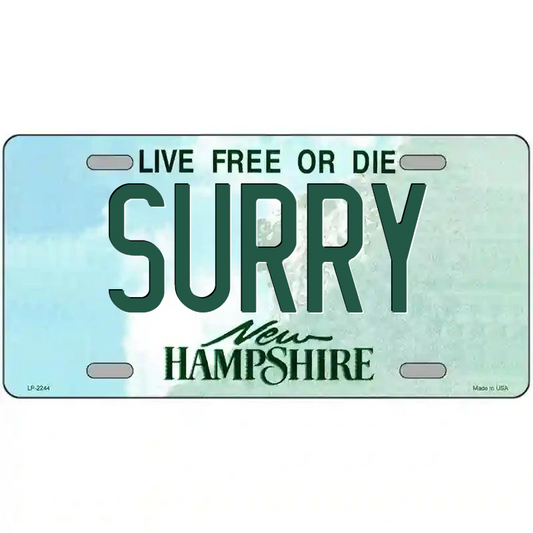 Surry New Hampshire Metal Sign