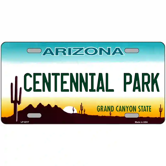 Centennial Park Arizona Metal Sign