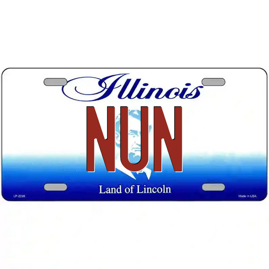 Nun Illinois Metal Sign