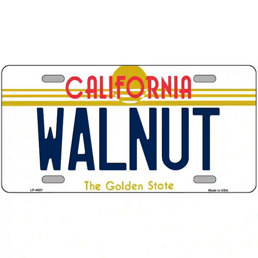 Walnut California Metal Sign
