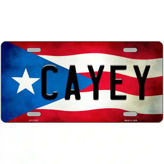 Cayey Puerto Rico Flag Metal Sign