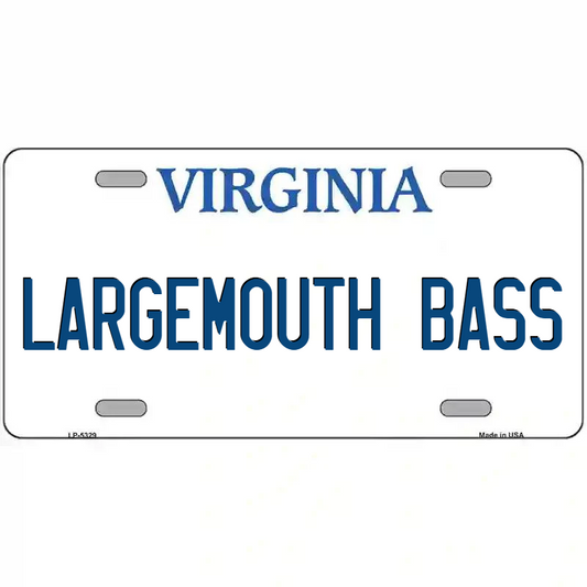 Largemouth Bass Virginia Metal Sign