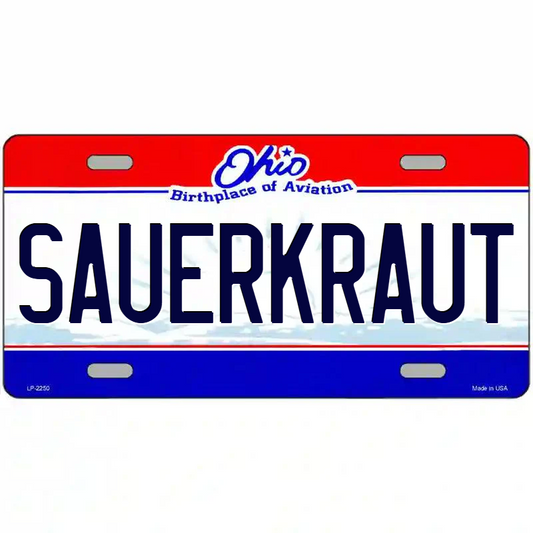 Sauerkraut Ohio Metal Sign