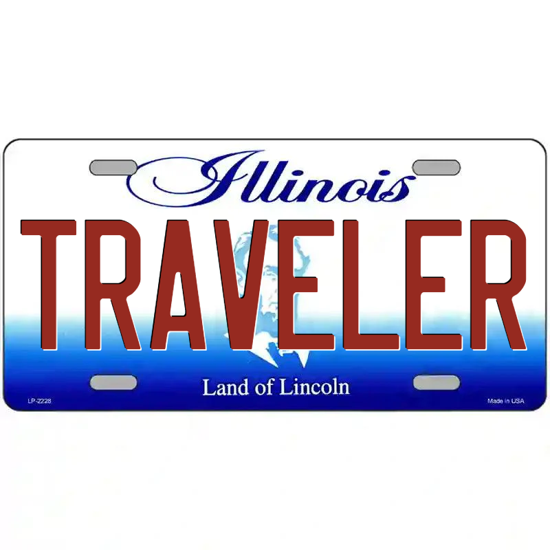 Traveler Illinois Metal Sign